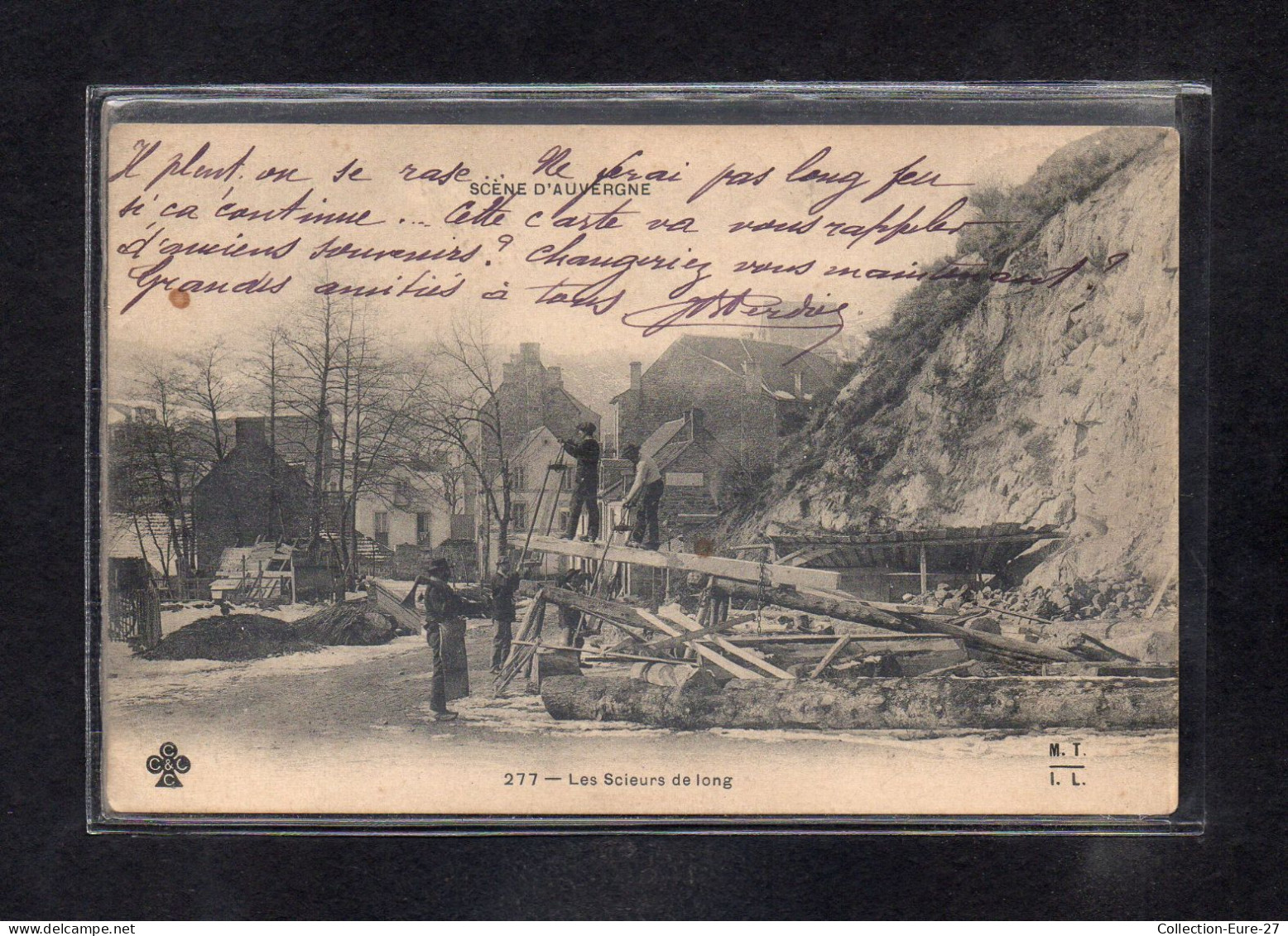 (27/04/24) 63-CPA SCENE D'AUVERGNE - LES SCIEURS DE LONG - BUCHERONS - Other & Unclassified