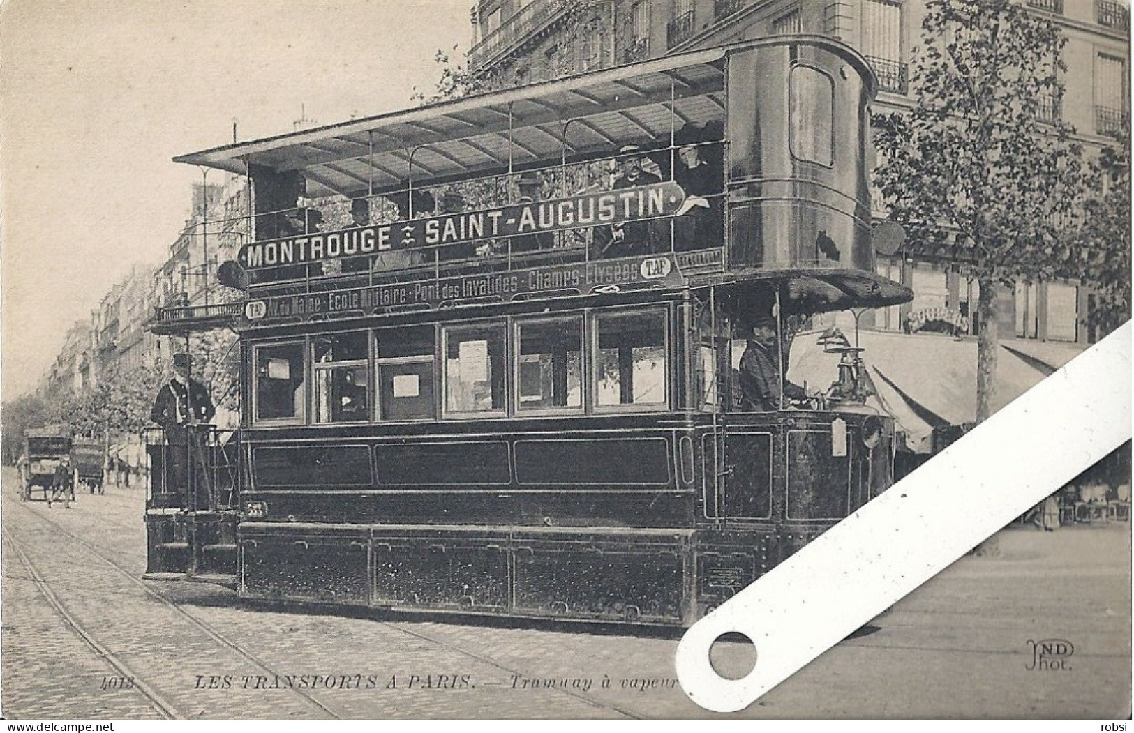 75 Paris XIV, Avenue  Lamotte-Piquet, Tramway à Vapeur Réchauffée, Gros Plan, , D 14.47 - Arrondissement: 14