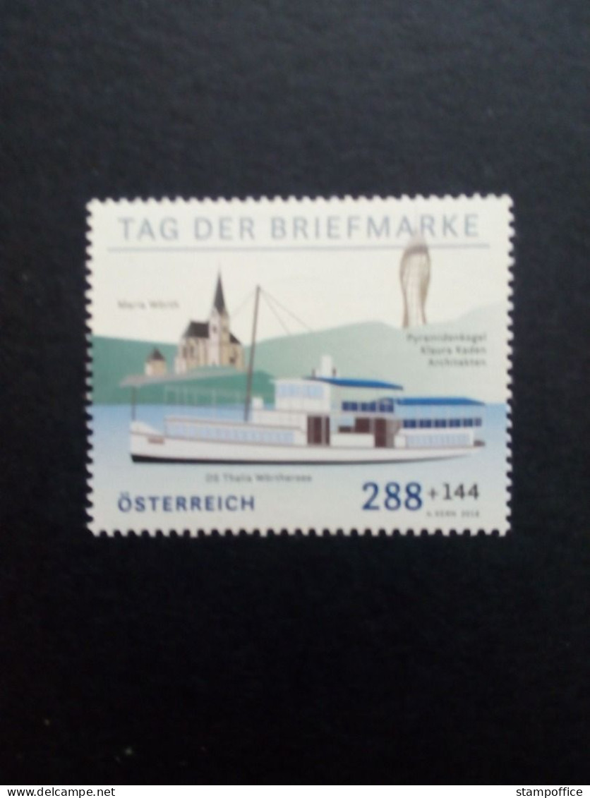 ÖSTERREICH MI-NR. 3399 POSTFRISCH(MINT) TAG DER BRIEFMARKE 2018 DAMPFSCHIFF - Nuevos