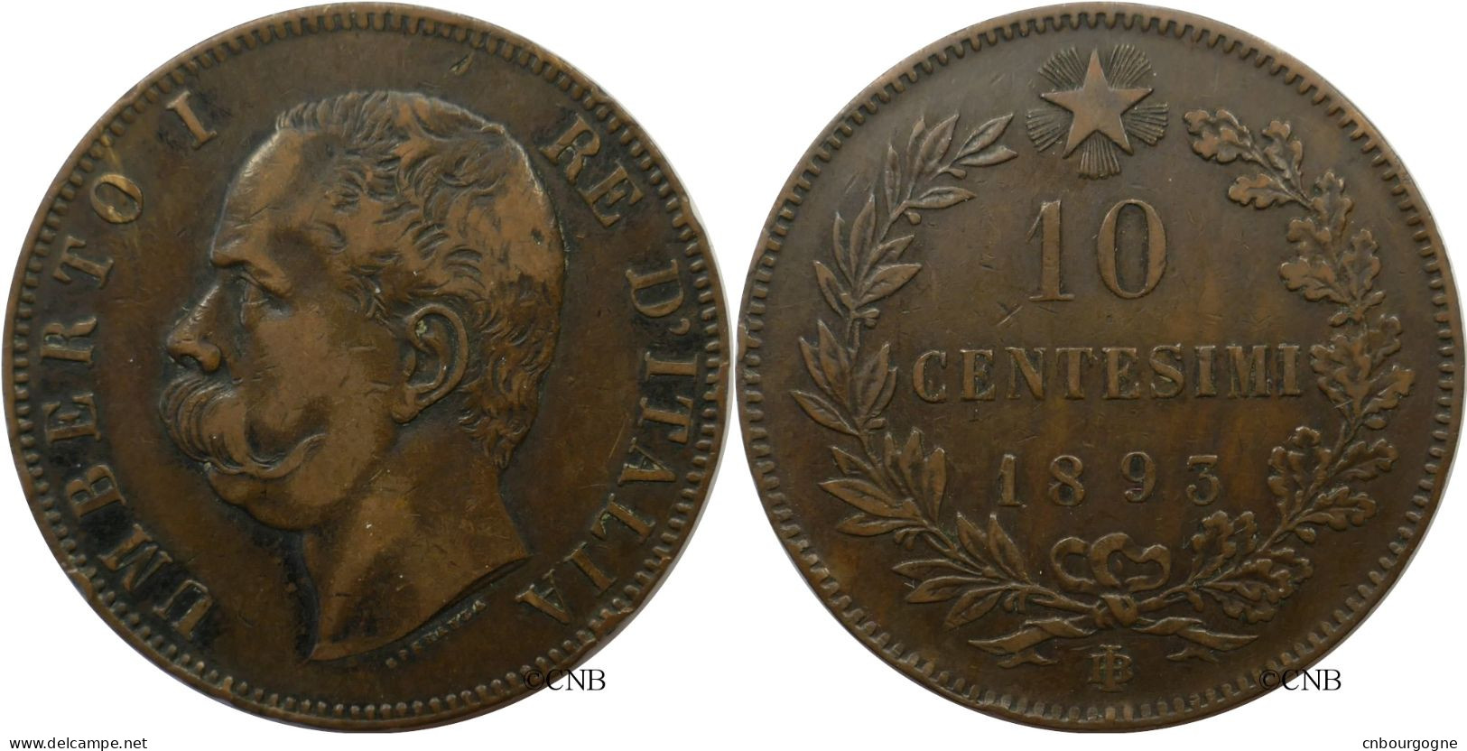 Italie - Royaume - Humbert Ier - 10 Centesimi 1893 BI - TTB/XF45 - Mon5666 - 1878-1900 : Umberto I.