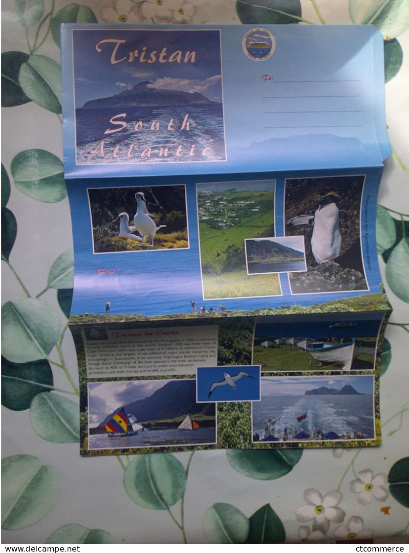 Tristan Da Cunha Aerogramme, Island Birds & Views, Oiseaux - Tristan Da Cunha