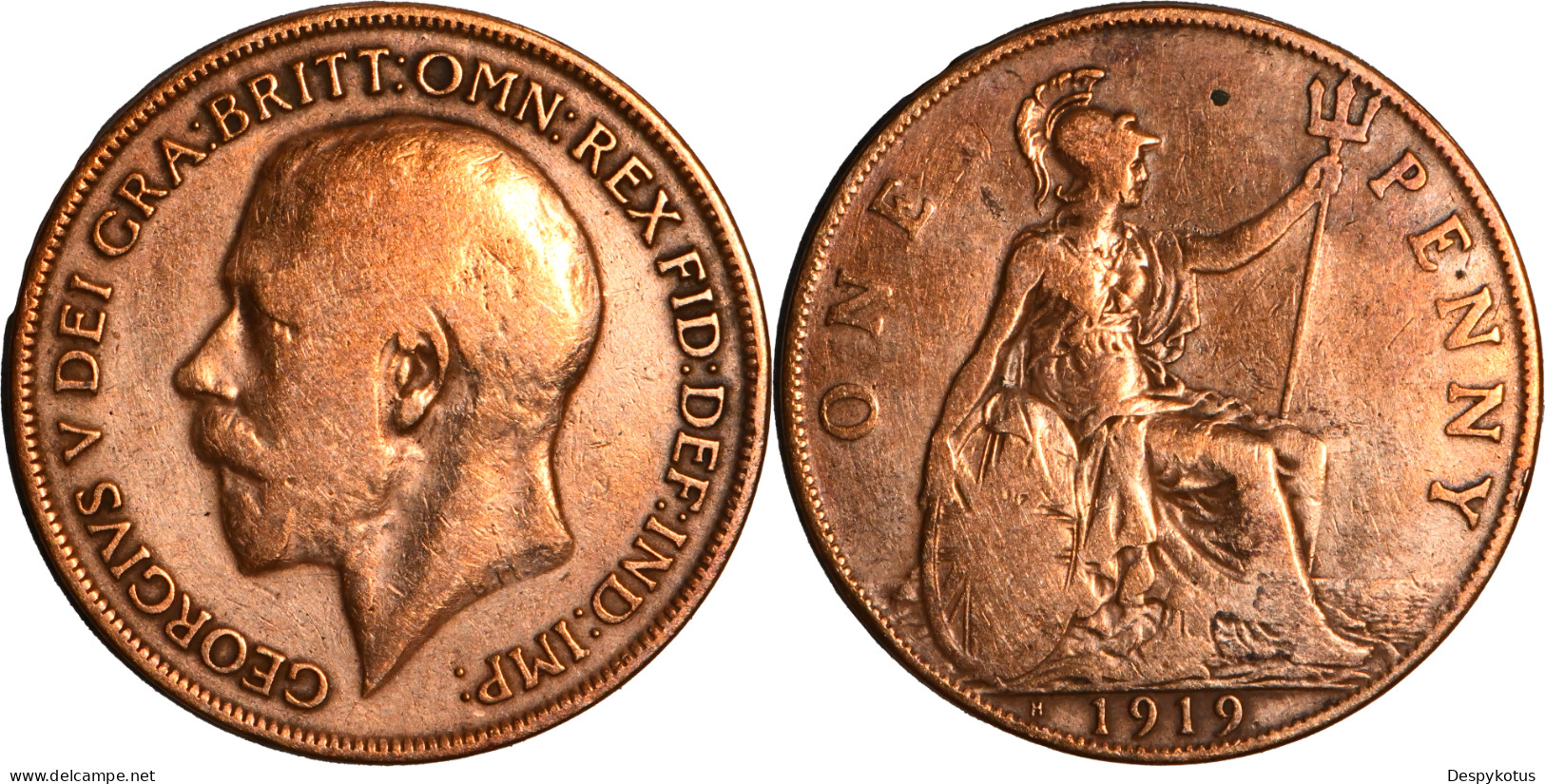 UK - 1919 - ONE PENNY - George V - 19-131 - D. 1 Penny