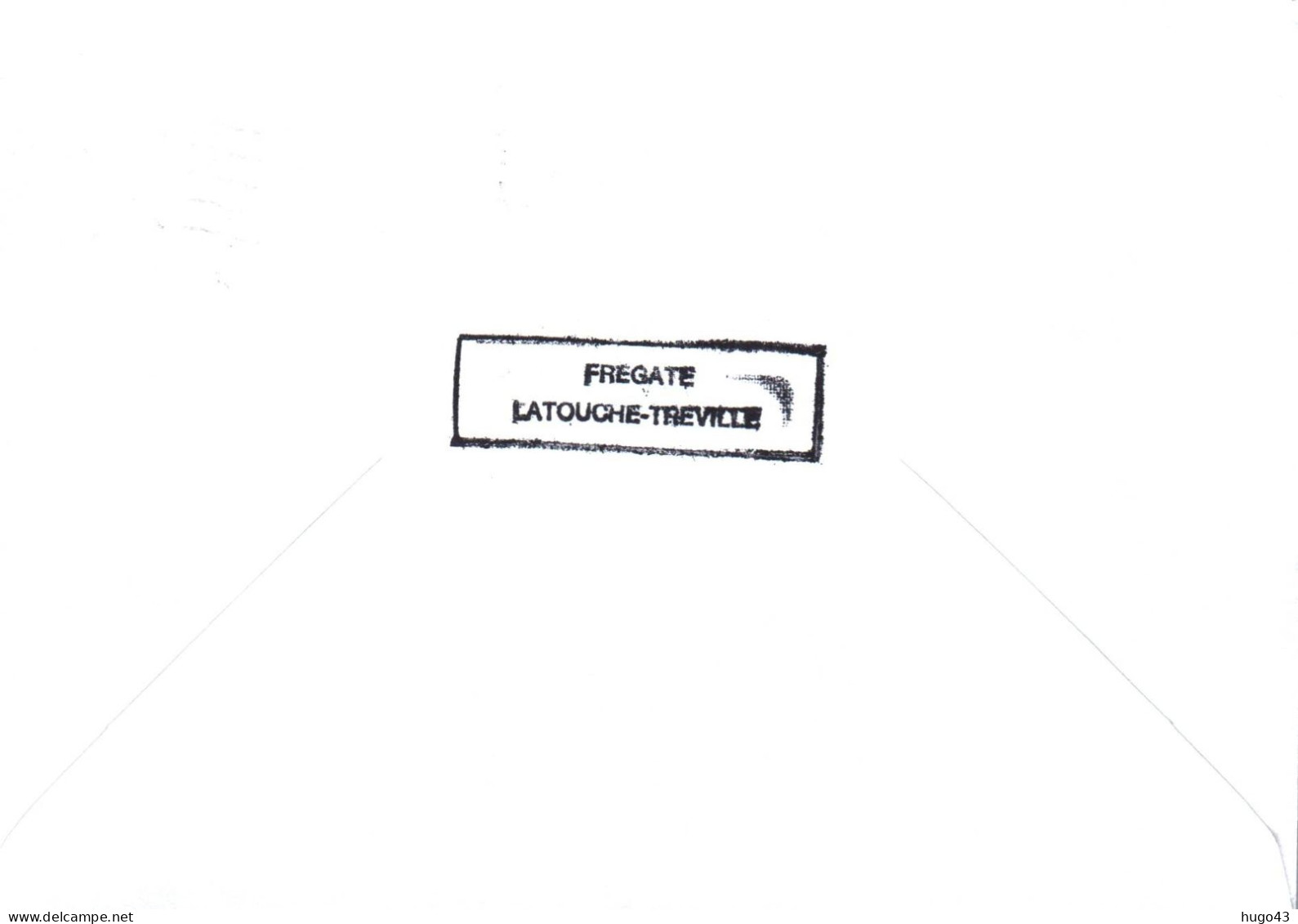 ENVELOPPE AVEC CACHET FREGATE LATOUCHE TREVILLE - ESCALE A SWANSEA LE 27 AVRIL 1993 - Seepost