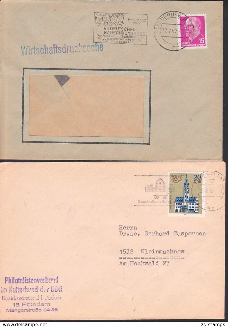 Magdeburg MWSt. VII. Deutscher Bauernkongress Für Frieden Und Sozialismus, 40 Jahre Demokratische Bodenreform, Agrar - Maschinenstempel (EMA)