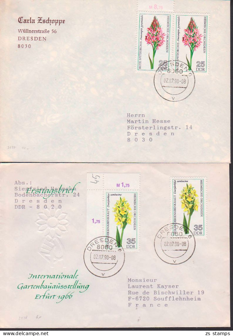 Orchideen Je MEF, DDR 2137, 2138 - Briefe U. Dokumente