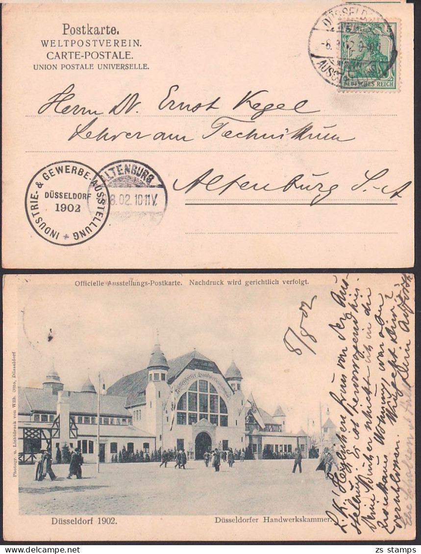 Düsseldorf Ausstellung Auf Sonderkarte Industrie & Gewerbeausstellung 8.8.1902 - Franking Machines