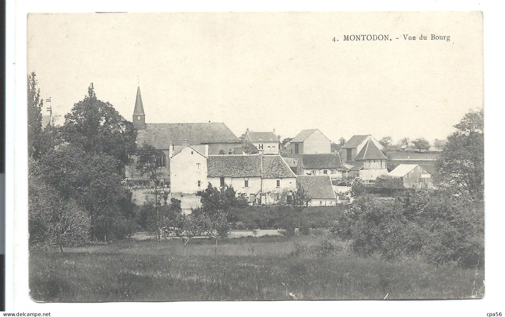 MONTODON - MONTHODON - Vue Du Bourg  N°4 + CACHET CAMP DES S. OFFICIERS PRISONNIERS ST GERMAIN EN LAYE - Altri & Non Classificati