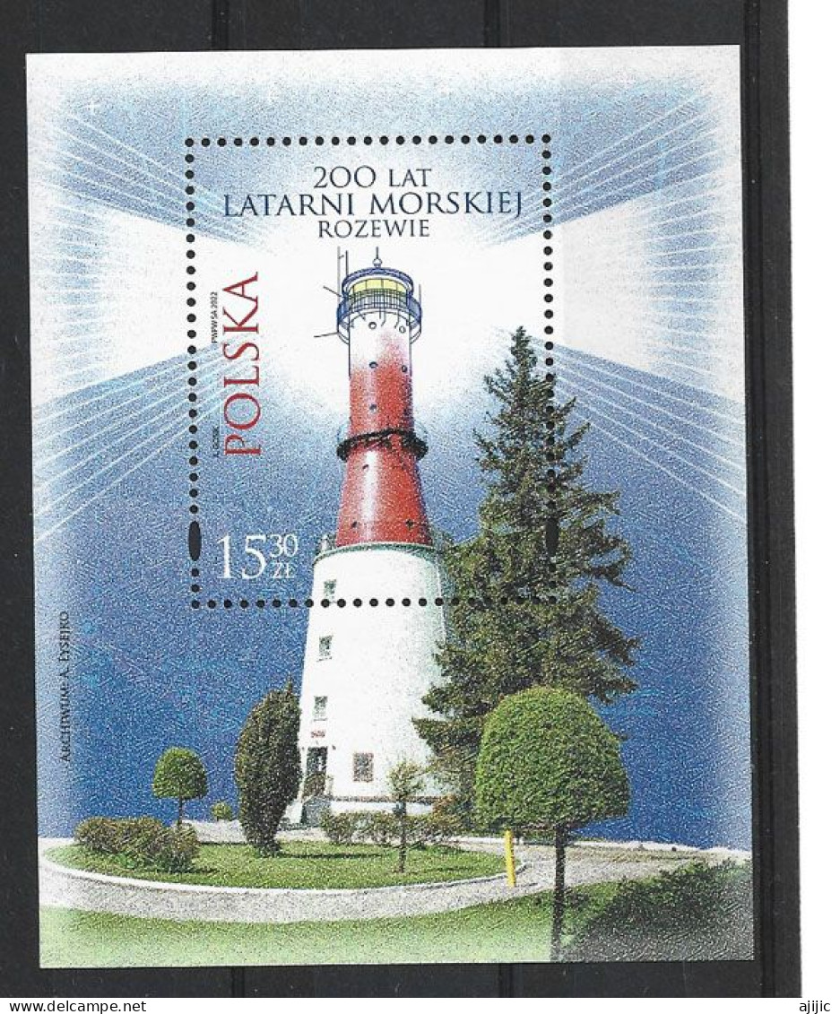 Poland 2022, 200 Years Of Rozewie Lighthouse, MNH ** Miniature Sheet - Phares