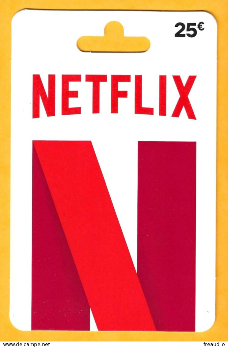 Carte Cadeau NETFLIX 25€ - 0519 - - Cartes Cadeaux