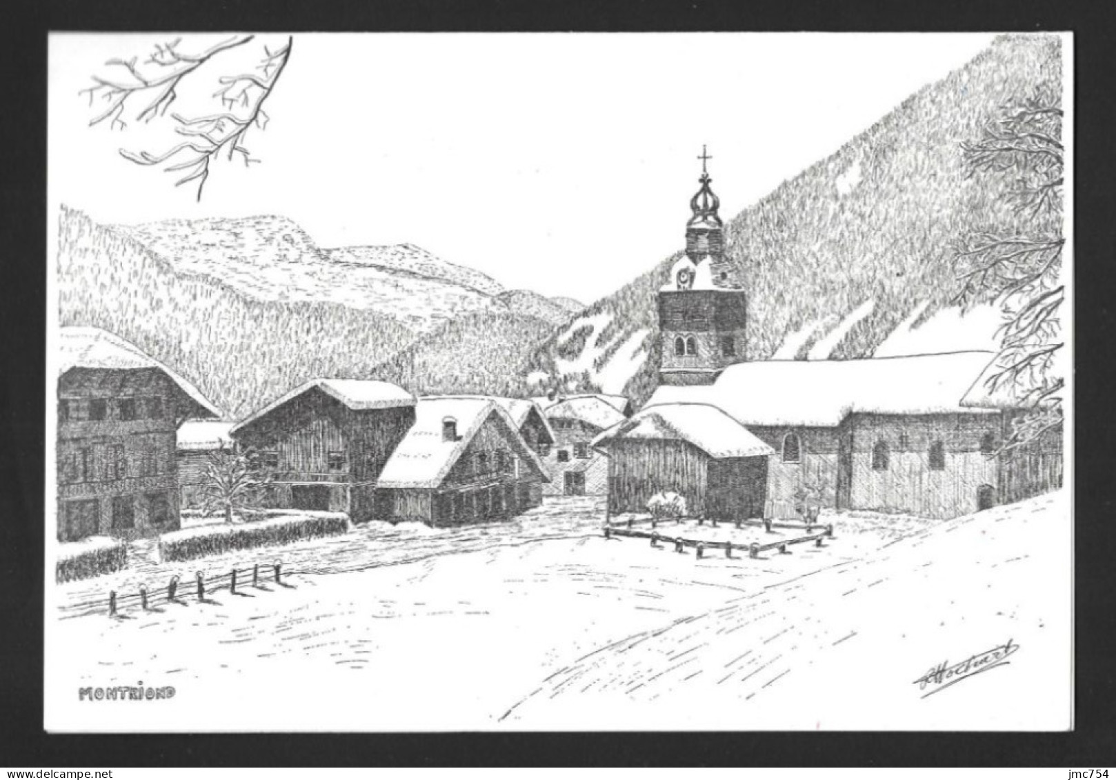 Montriond (74 Haute-Savoie).    Gravure Signée. - Otros & Sin Clasificación
