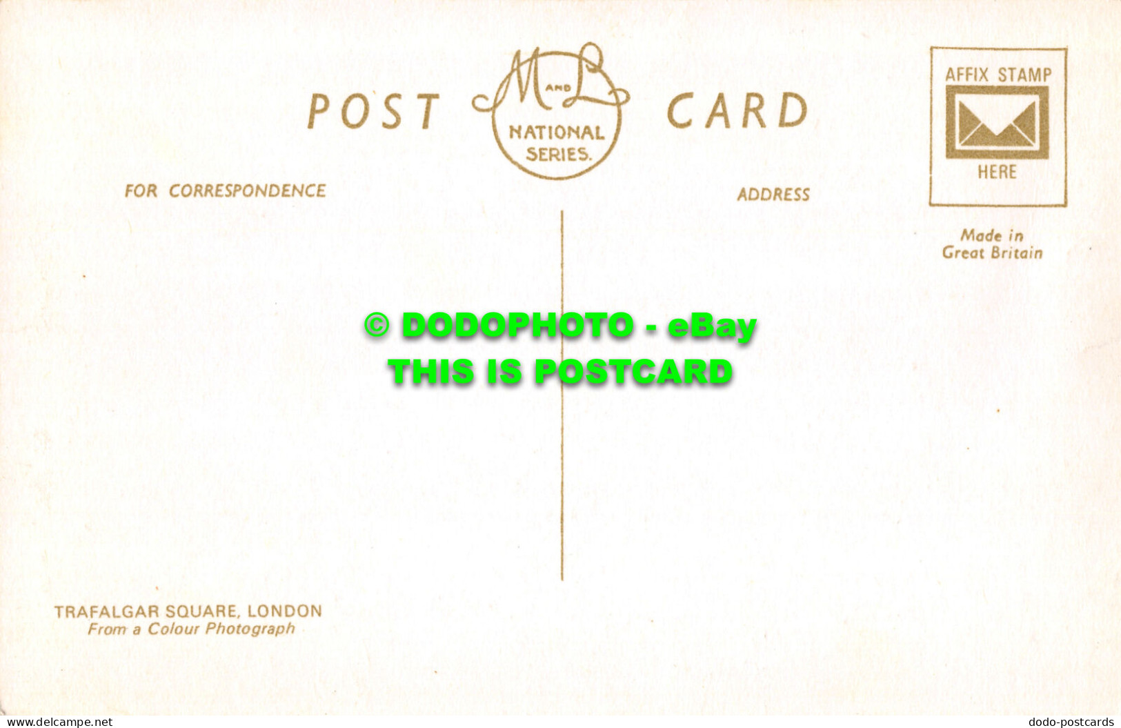 R526910 London. Trafalgar Square. M. And L. National Series - Other & Unclassified