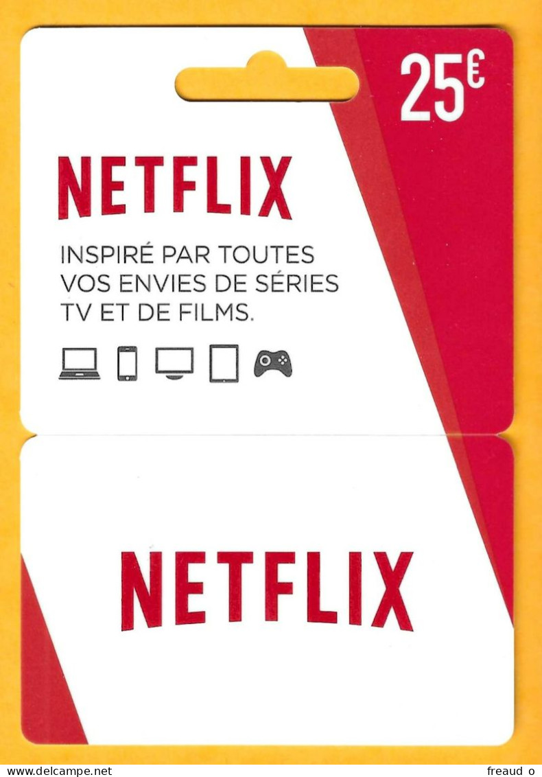 Carte Cadeau NETFLIX 25€ - 1114 - Cartes Cadeaux