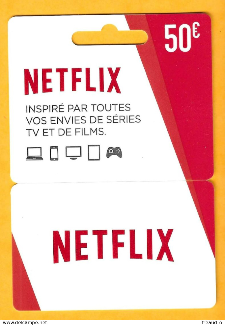 Carte Cadeau NETFLIX 50€ - 1114 - - Cartes Cadeaux