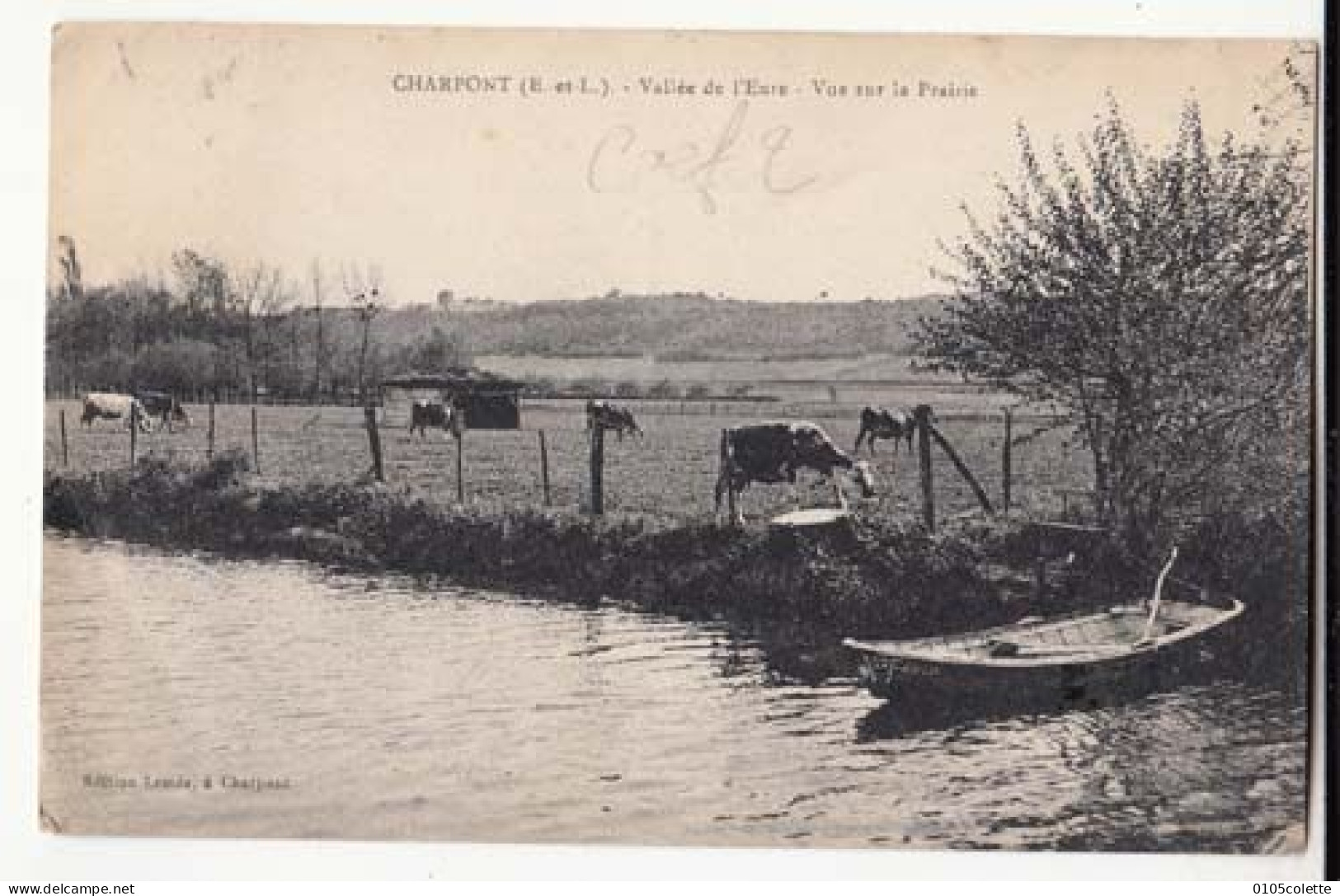 Carte France 28 - Charpont - Vallée De L'Eure - Vue Sur La Prairie - Carte Précurseur -  PRIX FIXE - ( Cd073) - Andere & Zonder Classificatie