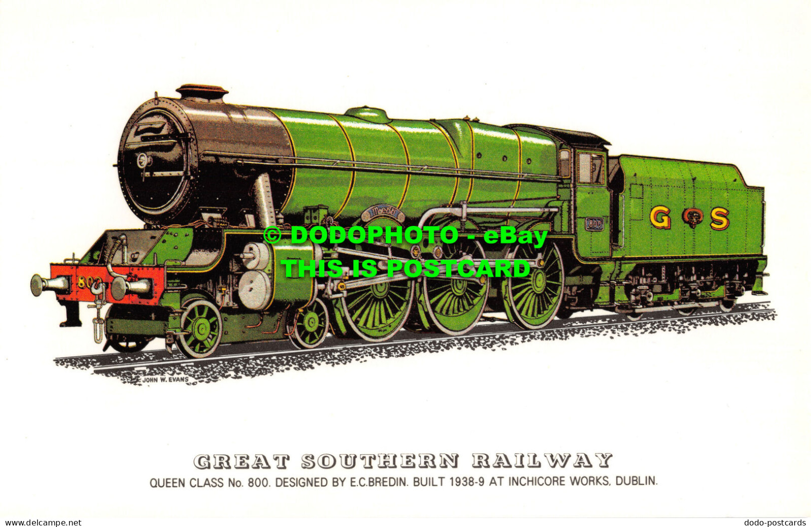 R526918 Great Southern Railway. Queen Class No. 800. Designed By E. C. Bredin. B - World