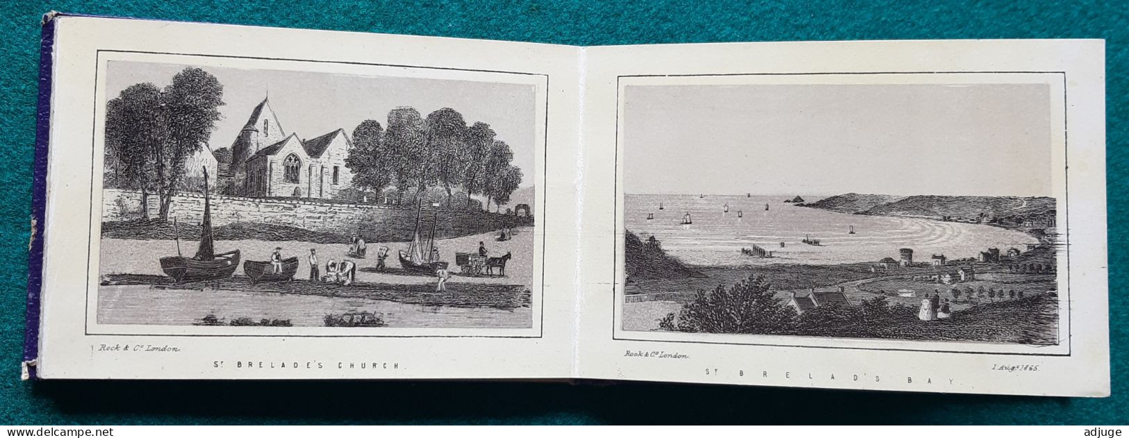 "The PRINCE'S ALBUM of JERSEY" Carnet de 12 Gravures de 1858 à 1865* Rock Br. & Payne  TOP- cf. scans