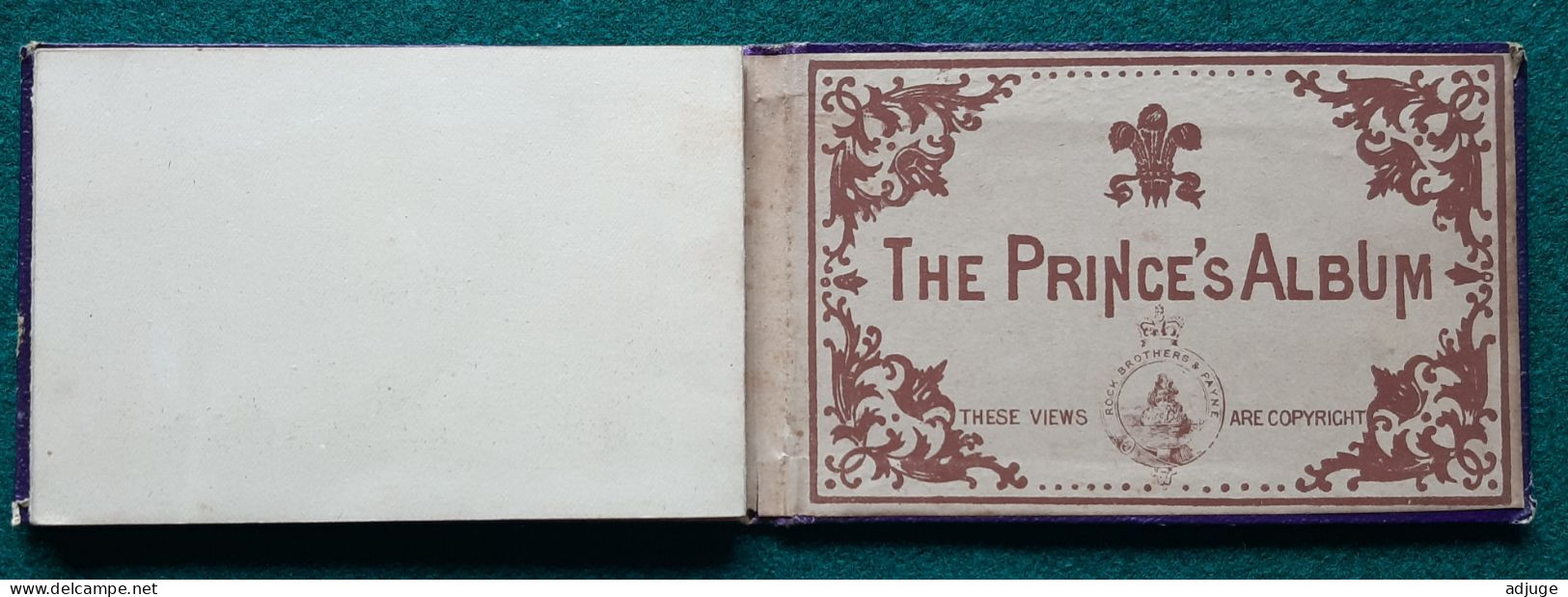 "The PRINCE'S ALBUM of JERSEY" Carnet de 12 Gravures de 1858 à 1865* Rock Br. & Payne  TOP- cf. scans