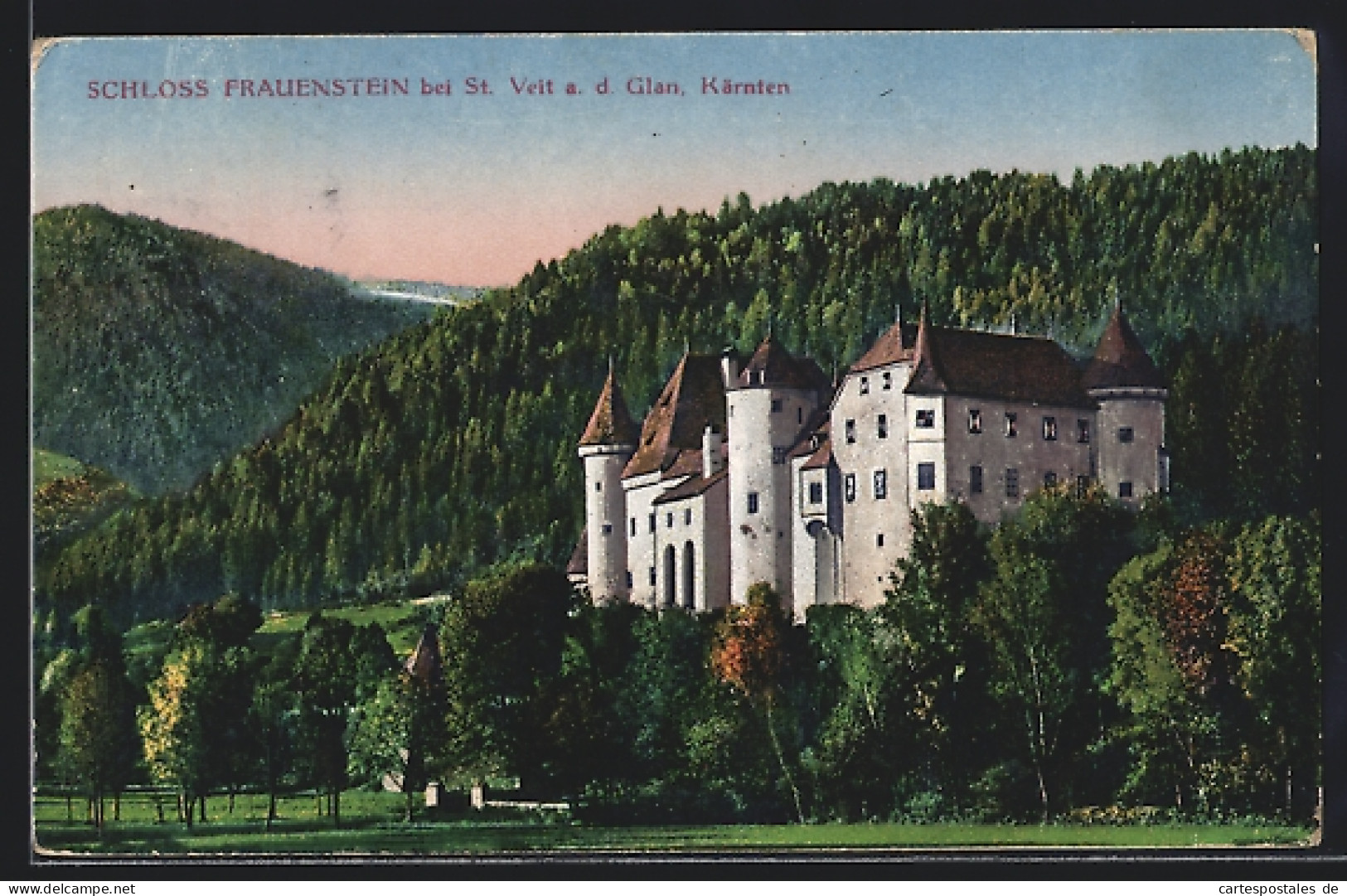AK St. Veit A. D. Glan, Schloss Frauenstein Im Grünen Wald  - Autres & Non Classés