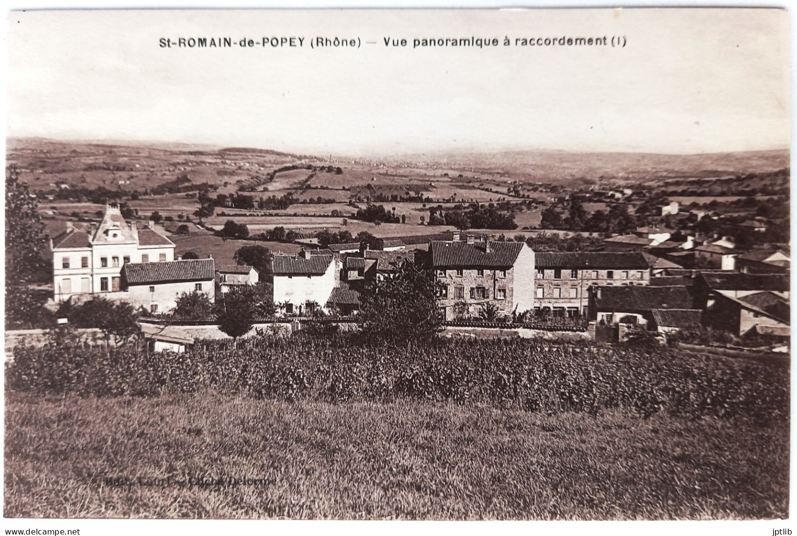 CPA Carte Postale / 69 Rhône, St Saint-Romain-de-Popey / Édit. Court, Cliché Delorme / Vue Panoramique à Raccordement (1 - Other & Unclassified