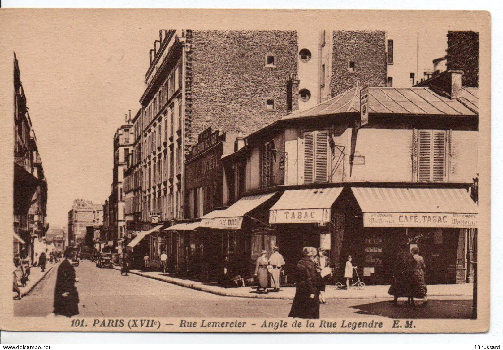 Carte Postale Ancienne Paris - Rue Lemercier. Angle De La Rue Legendre - Distretto: 17