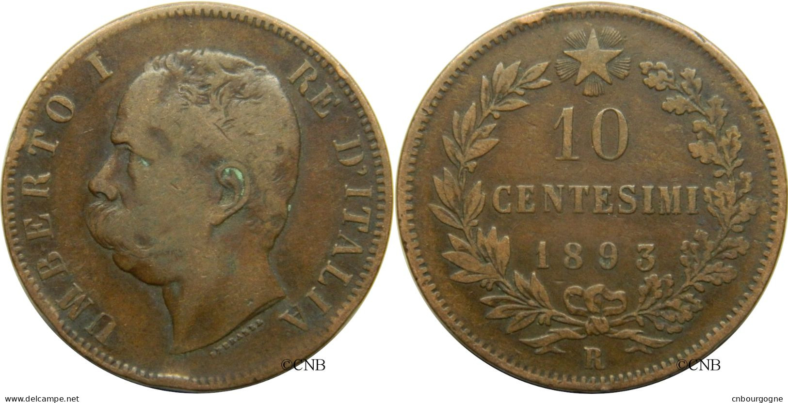 Italie - Royaume - Humbert Ier - 10 Centesimi 1893 R - TB+/VF35 - Mon4498 - 1878-1900 : Umberto I.