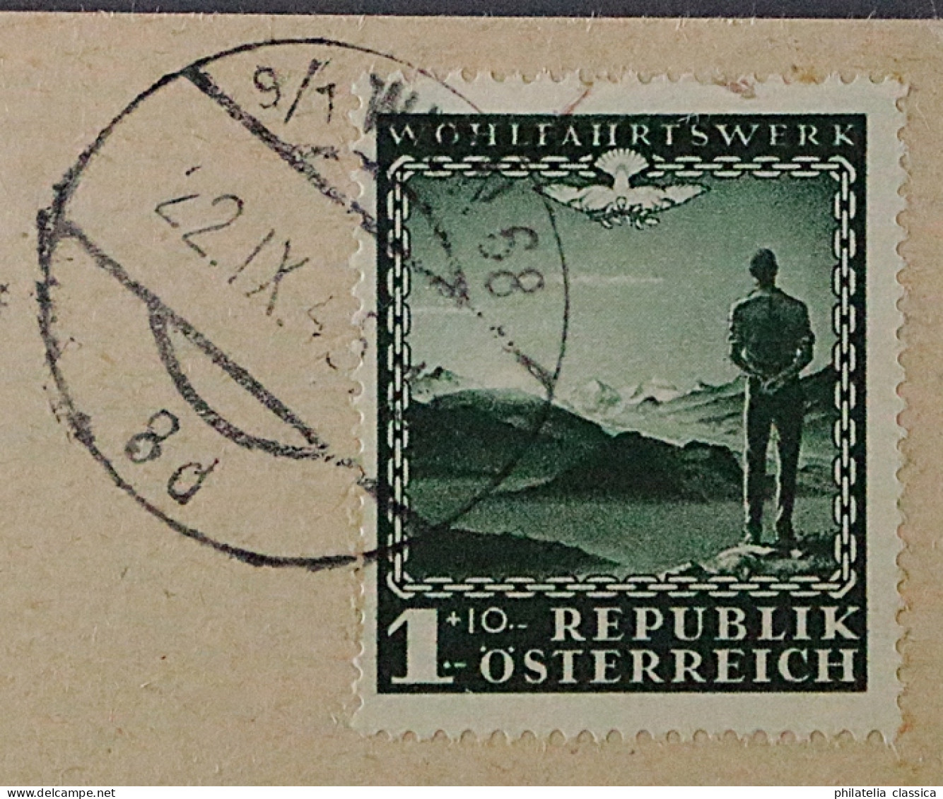 Österreich  720, Wohlfahrt 1945, 1 RM Auf R-Postkarte WIEN, SELTEN ! KW 350,- € - Briefe U. Dokumente