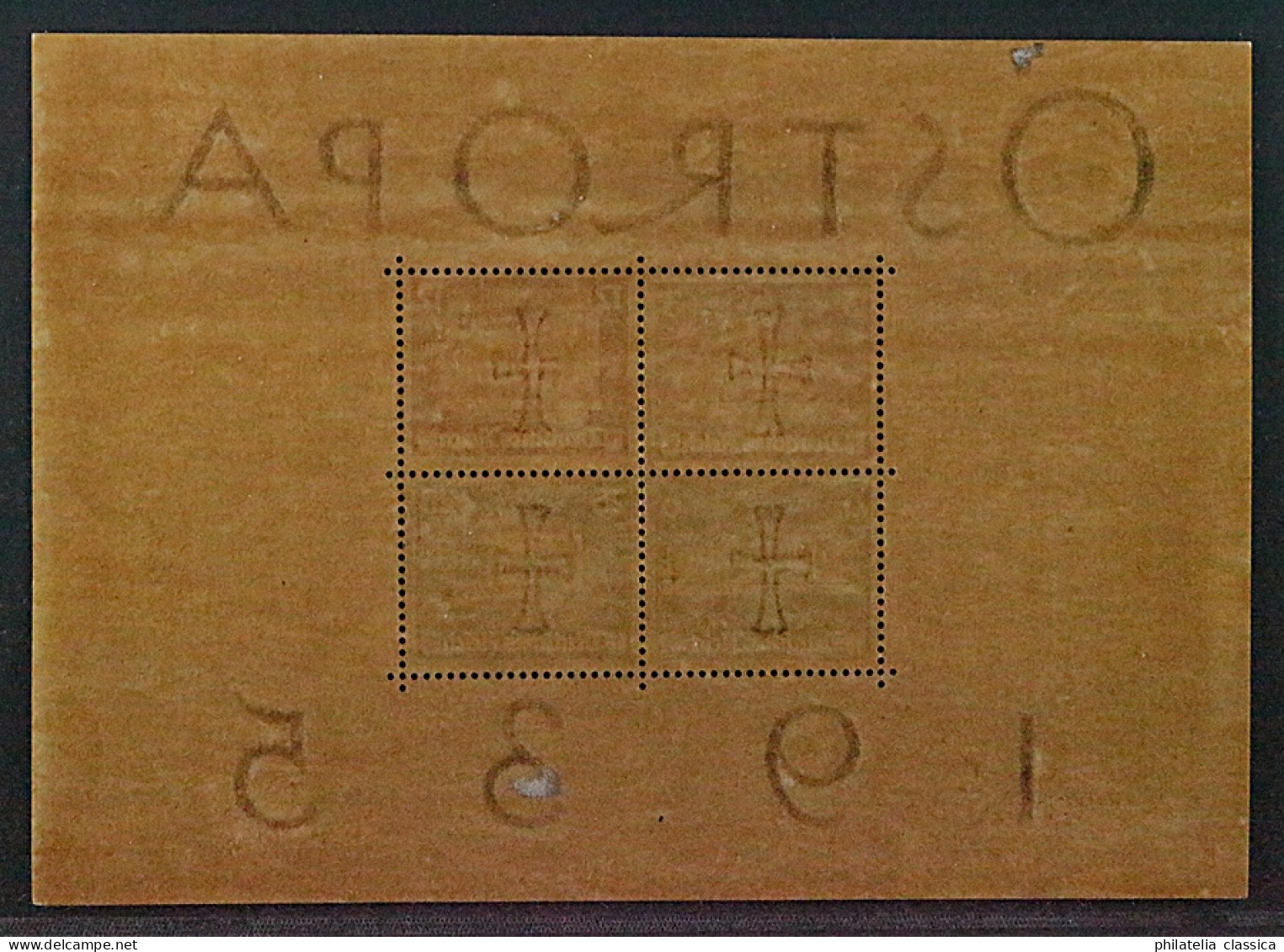 Dt. Reich  Bl. 3 *  OSTROPA-Block 1935, Originalgummi, Top-Qualität, KW 1300,- € - Unused Stamps