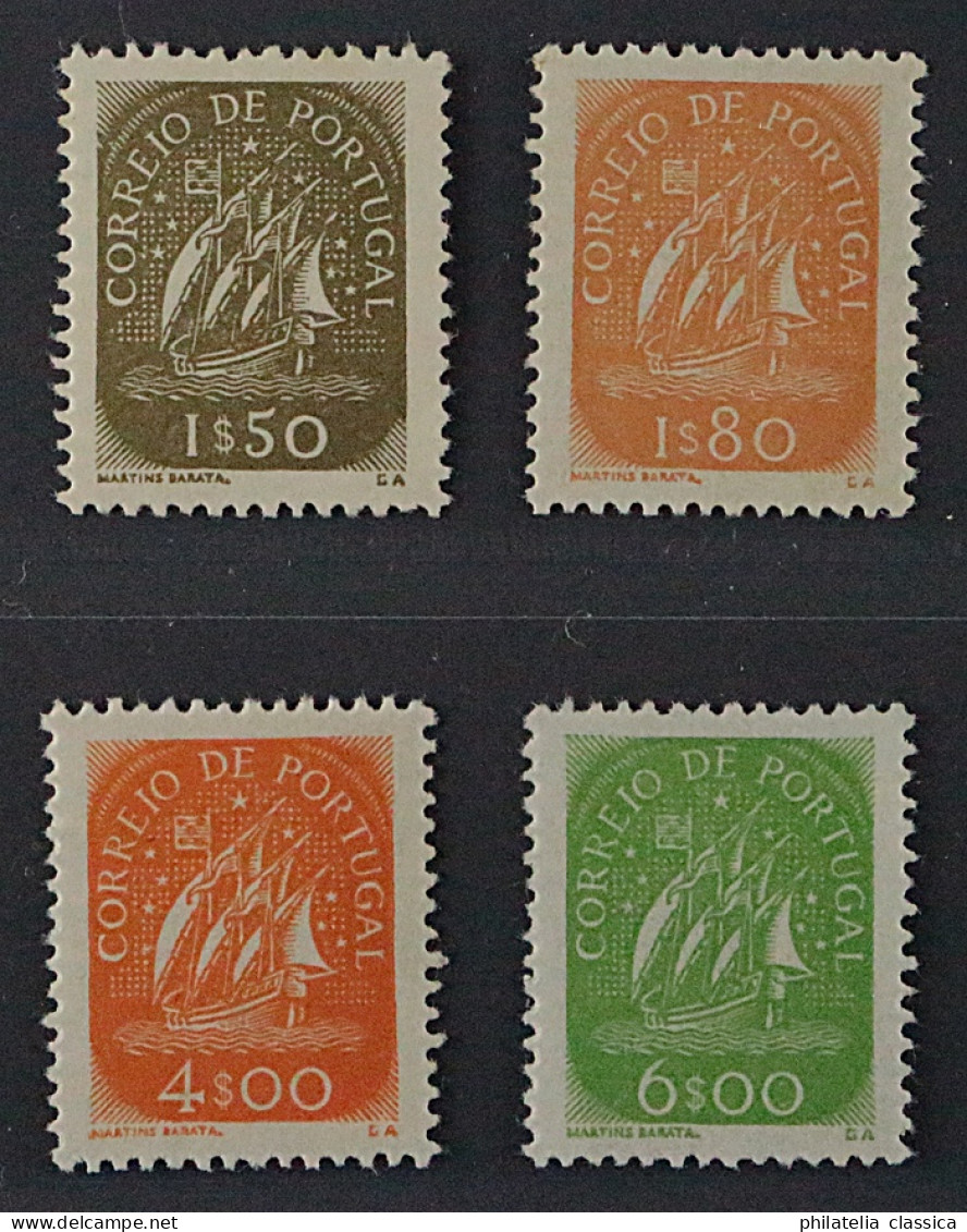 Portugal 744-47 ** Karavelle 1,50-6 E. Ergänzungswerte, Postfrisch, KW 360,- € - Unused Stamps