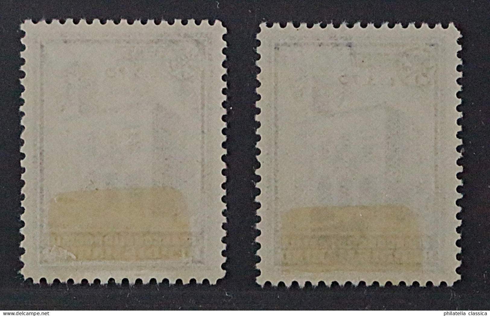 San Marino  206-07 *  1934, Freimarken Provisorien 3,70 L. Komplett, KW 350,- € - Nuovi