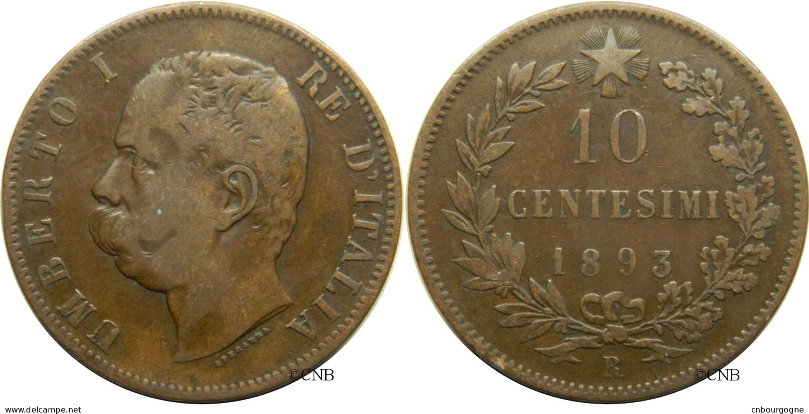 Italie - Royaume - Humbert Ier - 10 Centesimi 1893 R - TB+/VF35 - Mon4499 - 1878-1900 : Umberto I.