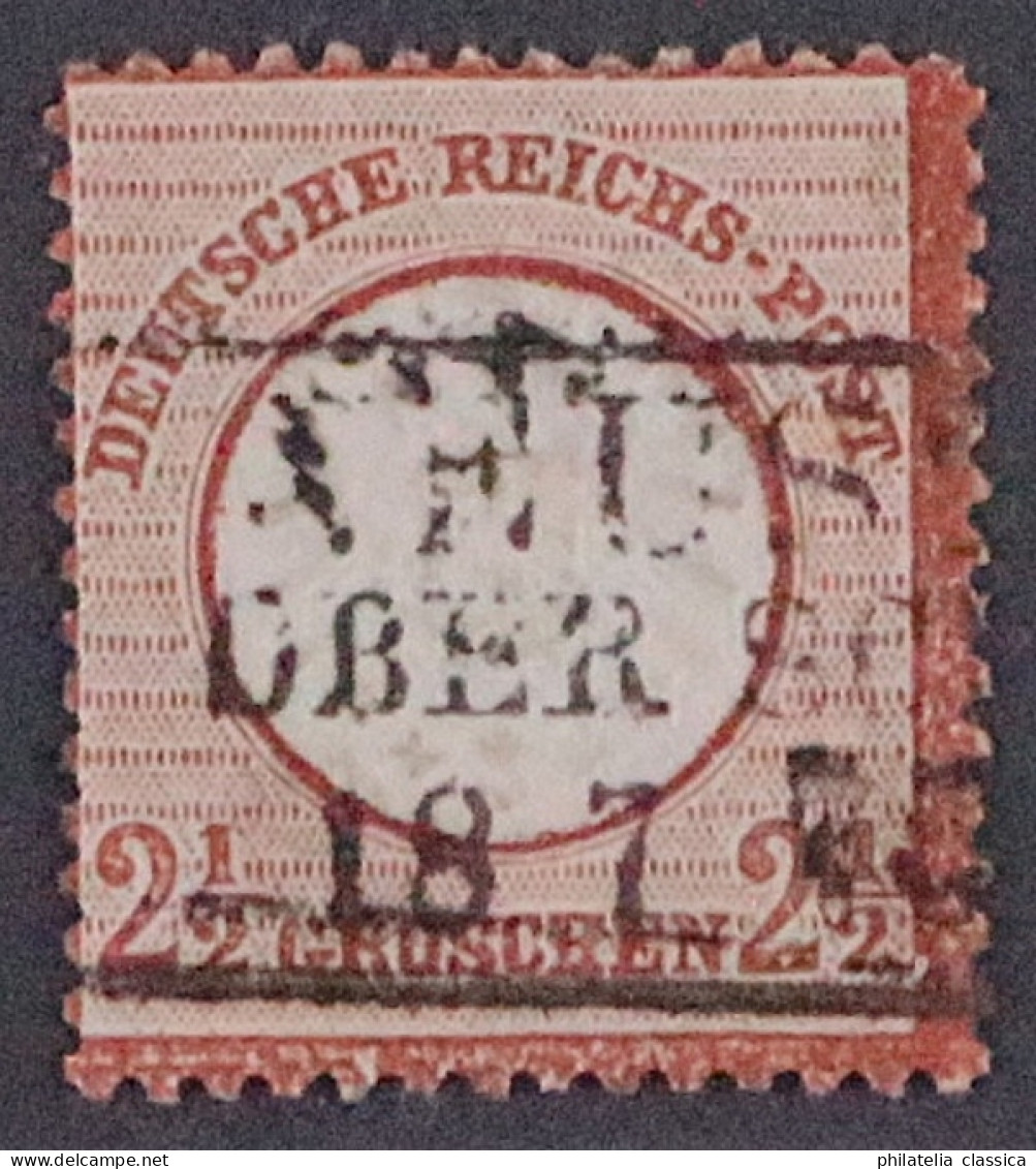 Deutsches Reich 21 A,  2 1/2 Gr. SPÄTVERWENDUNG 18.7.1875, Fotobefund KW 600,- € - Usados