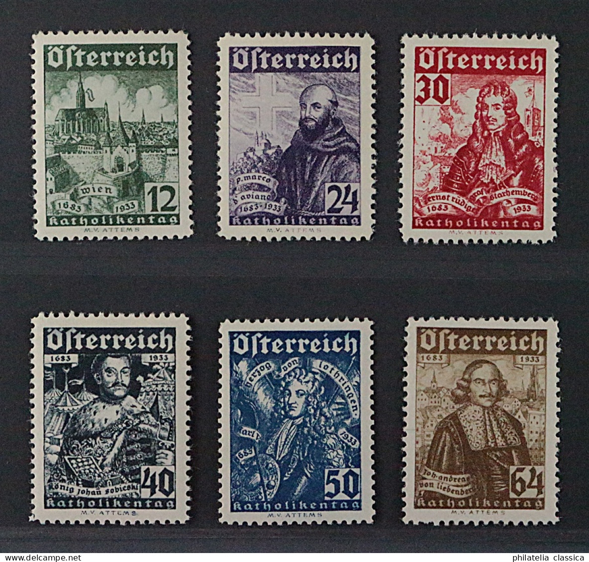 Österreich  557-62 **  Katholikentag 1933, Komplett, Postfrisch, KW 440,- € - Unused Stamps