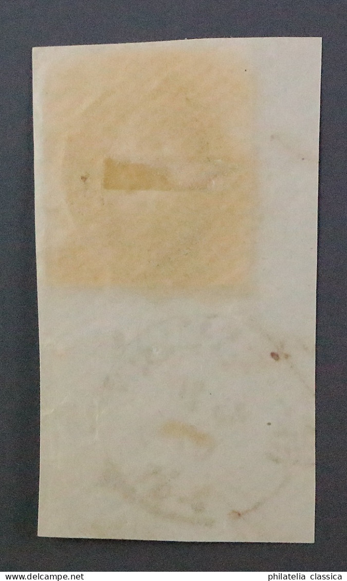 Preussen  GAA 17, Ganzsachenausschnitt 3 Sgr. Briefstück GROSSRAMBIN, SELTEN - Usados