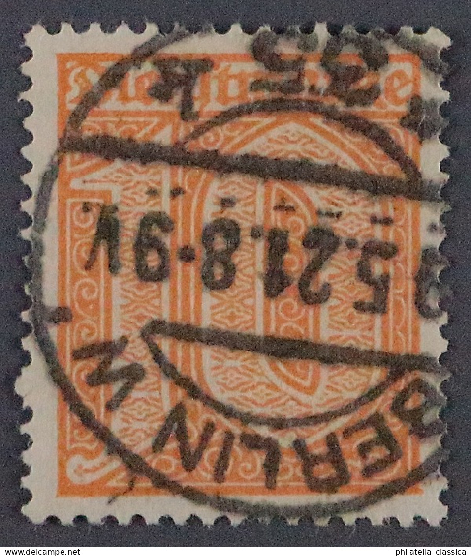 Dienstmarke 65, 10 Pfg. Orange, Ideal Gestempelt, LUXUS, Geprüft BPP, KW 600,- € - 1922-1923 Local Issues