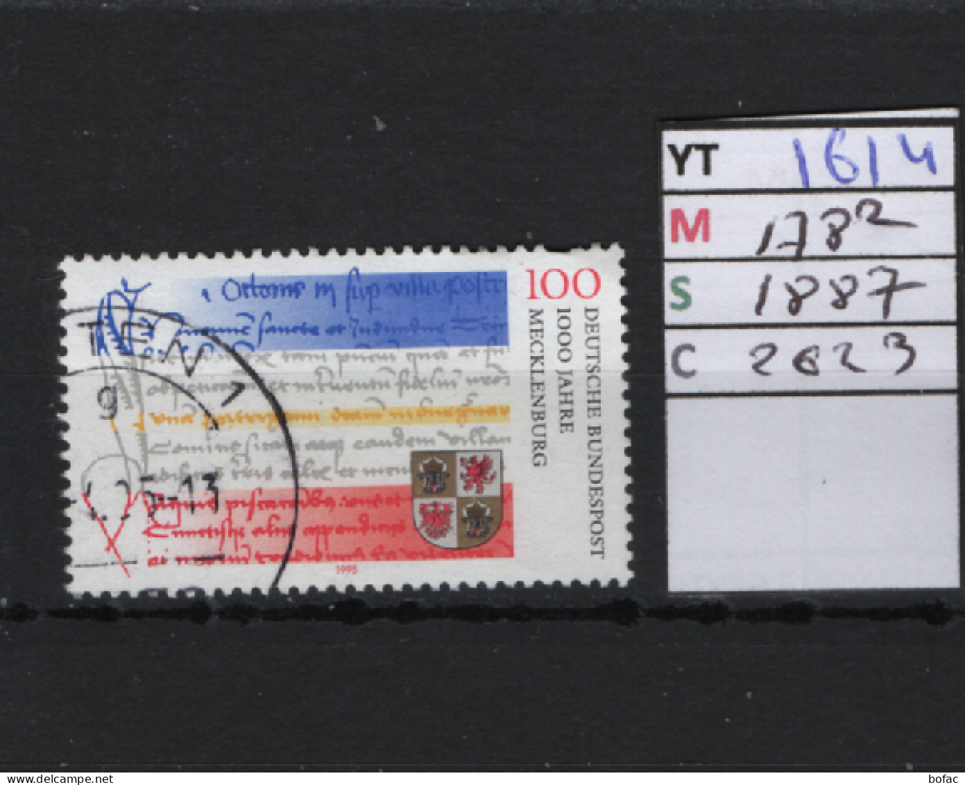 PRIX F. Obl  1614 YT 1782 MIC 1887 SCO 2023 GIB Millénaire De Mecklembourg 1995 75/12 - Used Stamps