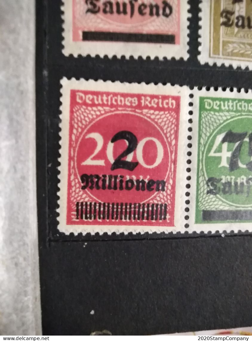 200 Mark Overprinted 2 Million - Unused Stamps