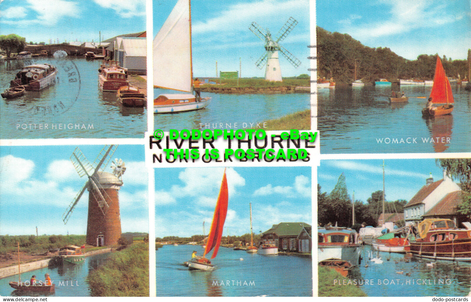 R527169 Norfolk Broads. River Thurne. Potter Heigham. J. Salmon. Multi View. 197 - World