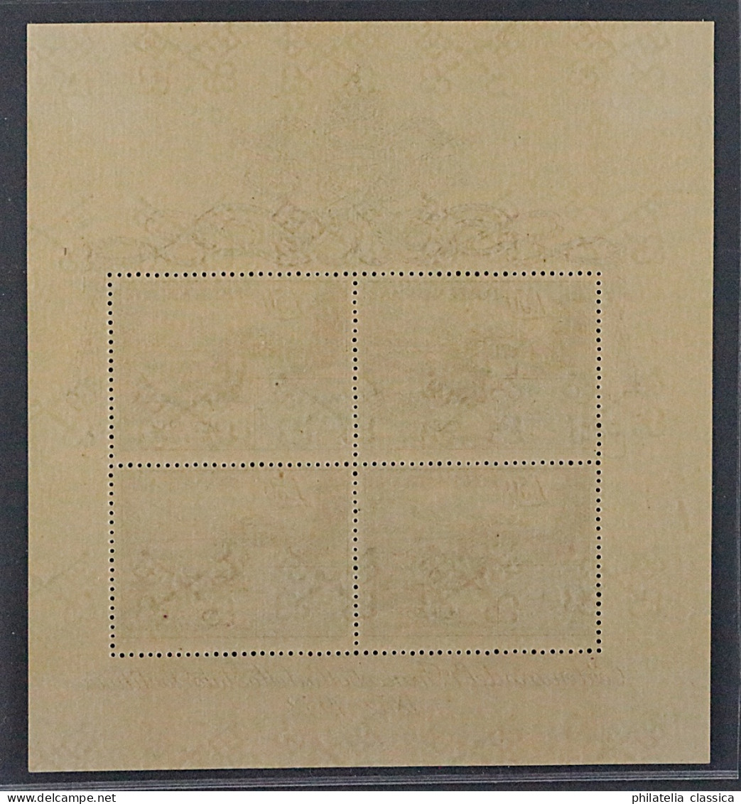 1952, VATIKAN Bl. 1 ** Block 100 Jahre Briefmarken, Postfrisch, KW 200,-€ - Neufs