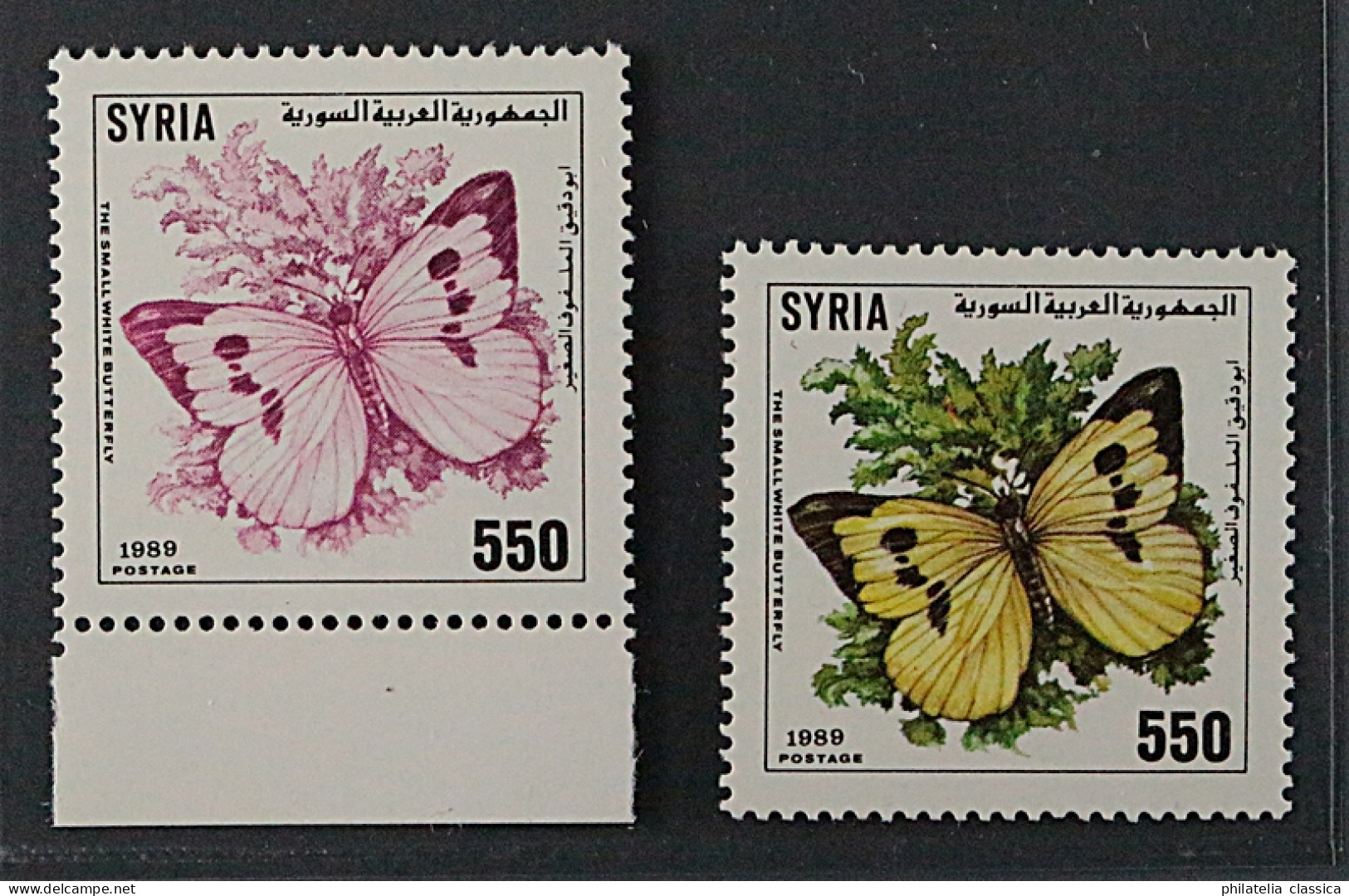 SYRIEN 1760 F ** 1989, Schmetterling FARBFEHLDRUCK - Butterfly PRINTING ERROR - Nuovi