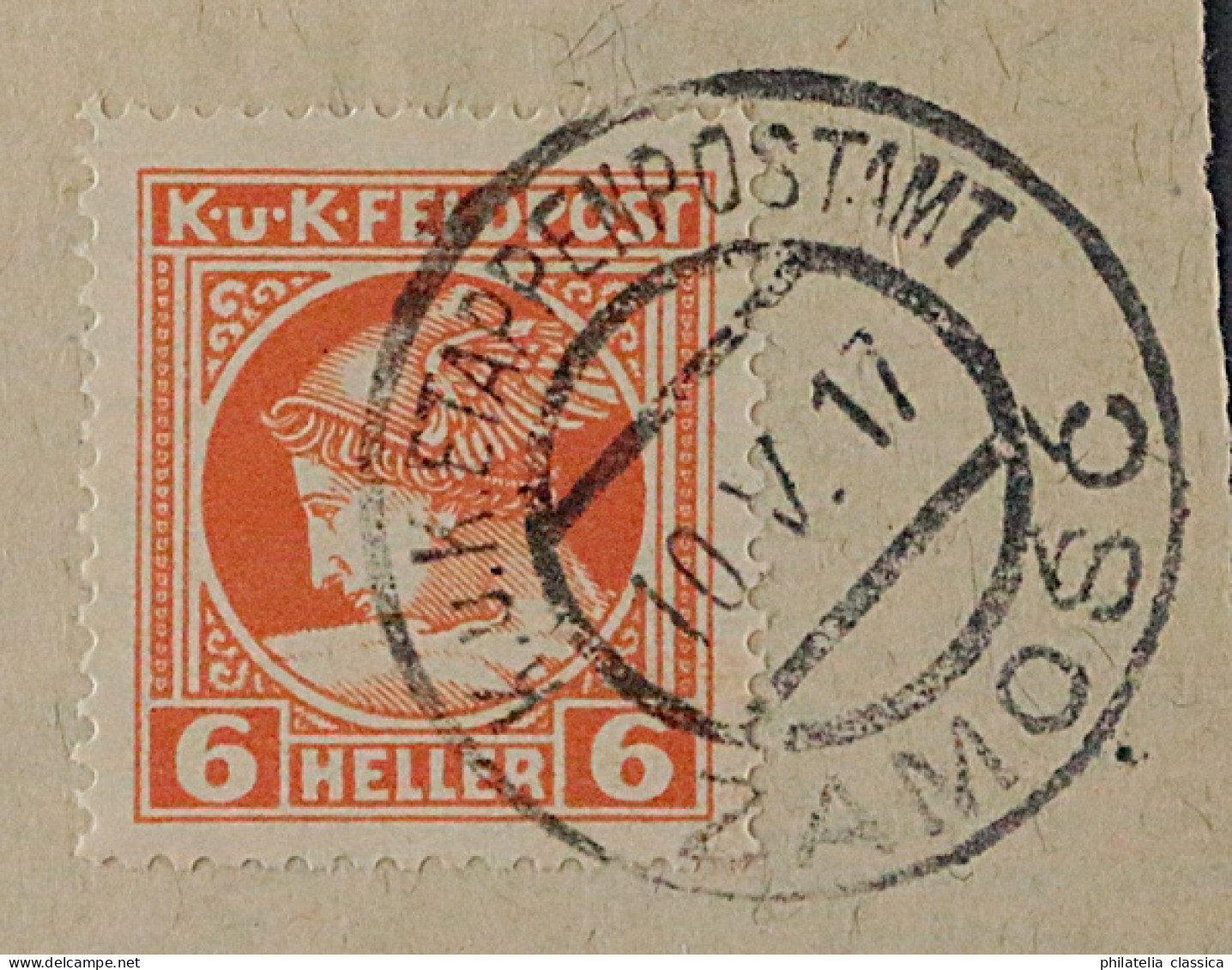 Feldpost 50, 1917, Zeitungsadresse ZAMOSC Mischfrankatur BOSNIEN, KW 300,- €++ - Altri & Non Classificati