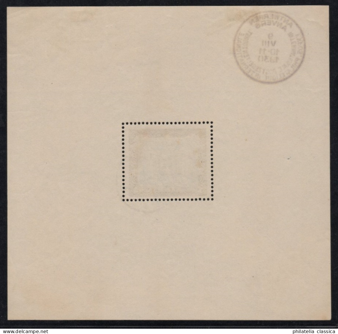 1930, BELGIEN Bl. 1, Block Ausstellung Antwerpen, Sauber Gestempelt, 300,-€ - Used Stamps