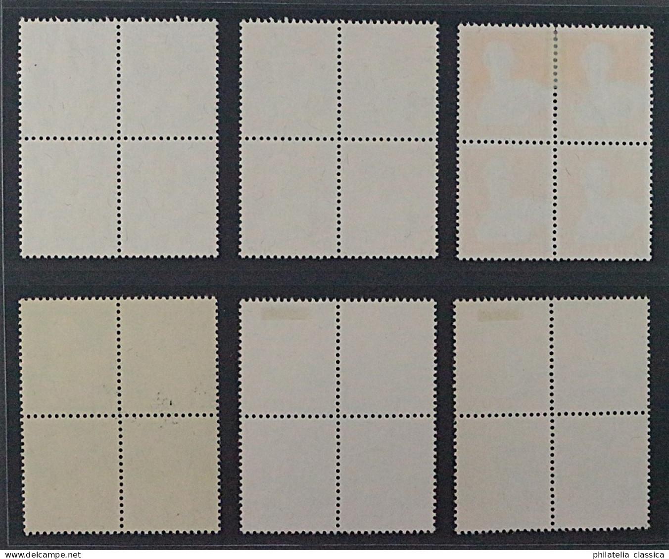 SCHWEIZ SBK 259-61 W+x, Beide Papiere ! VIERERBLOCKS Zentrum-Stempel, 600,-SFr. - Used Stamps