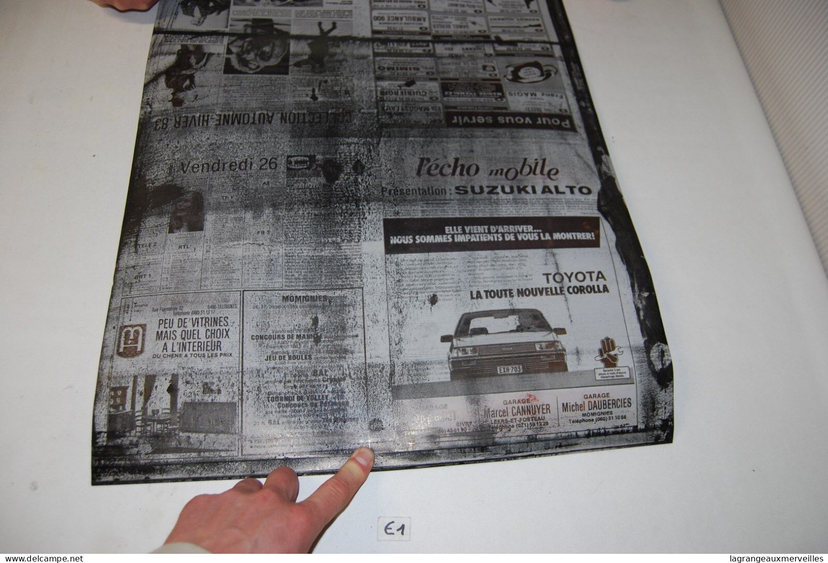 E1 Ancien Rouleaux D Impression - Journal 1983 - Toyota - Material Y Accesorios