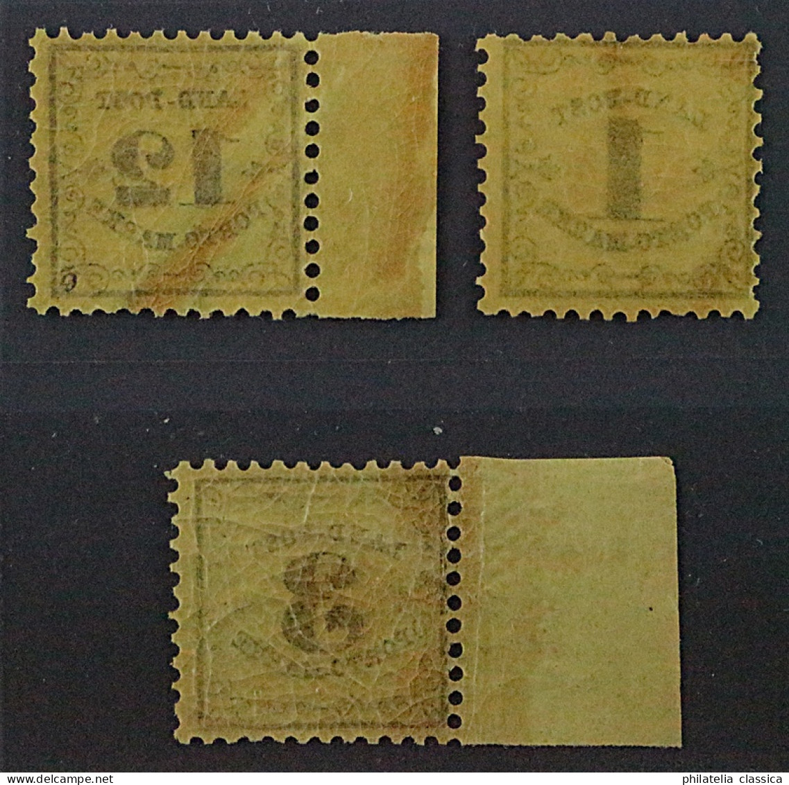 1862, BADEN Landpost 1-3 X ** 1-12 Kr. Komplett Postfrisch, TOP-Qualität, 118,-€ - Postfris