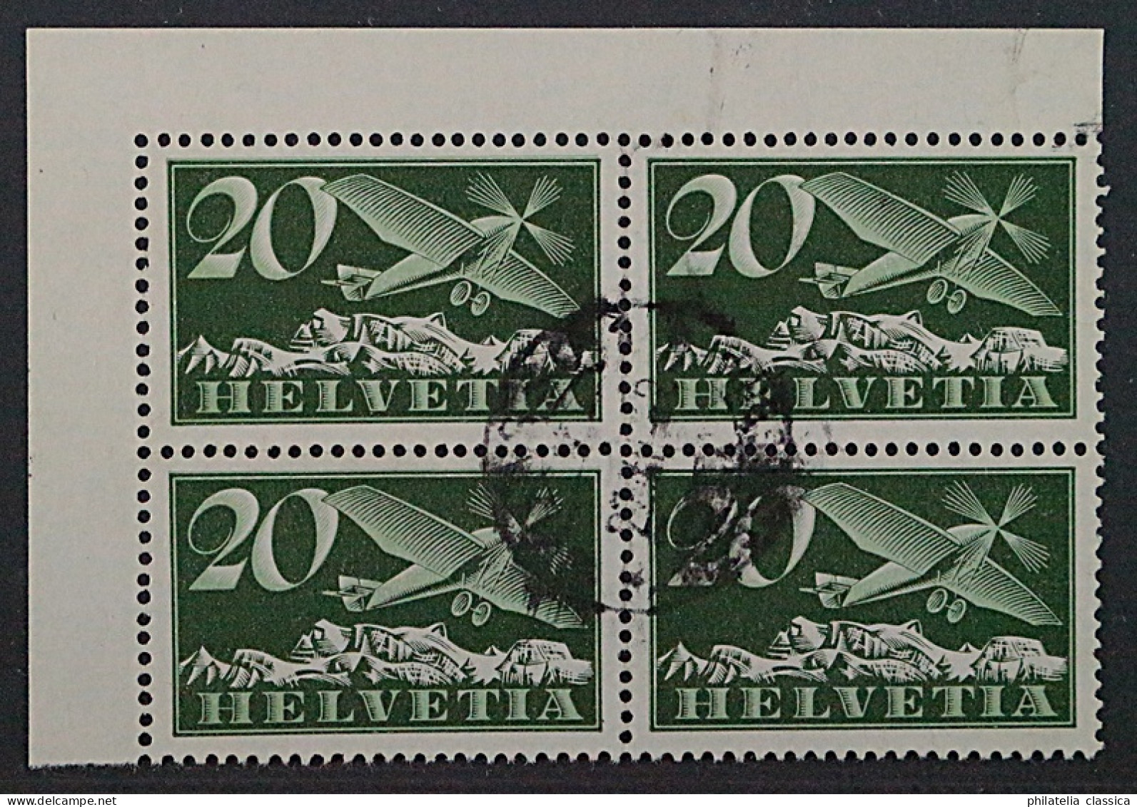 SCHWEIZ 213 Y, Papier Gestrichen Glatt (SBK F4y) Zentrisch Gestempelt, 320,-SFr. - Used Stamps