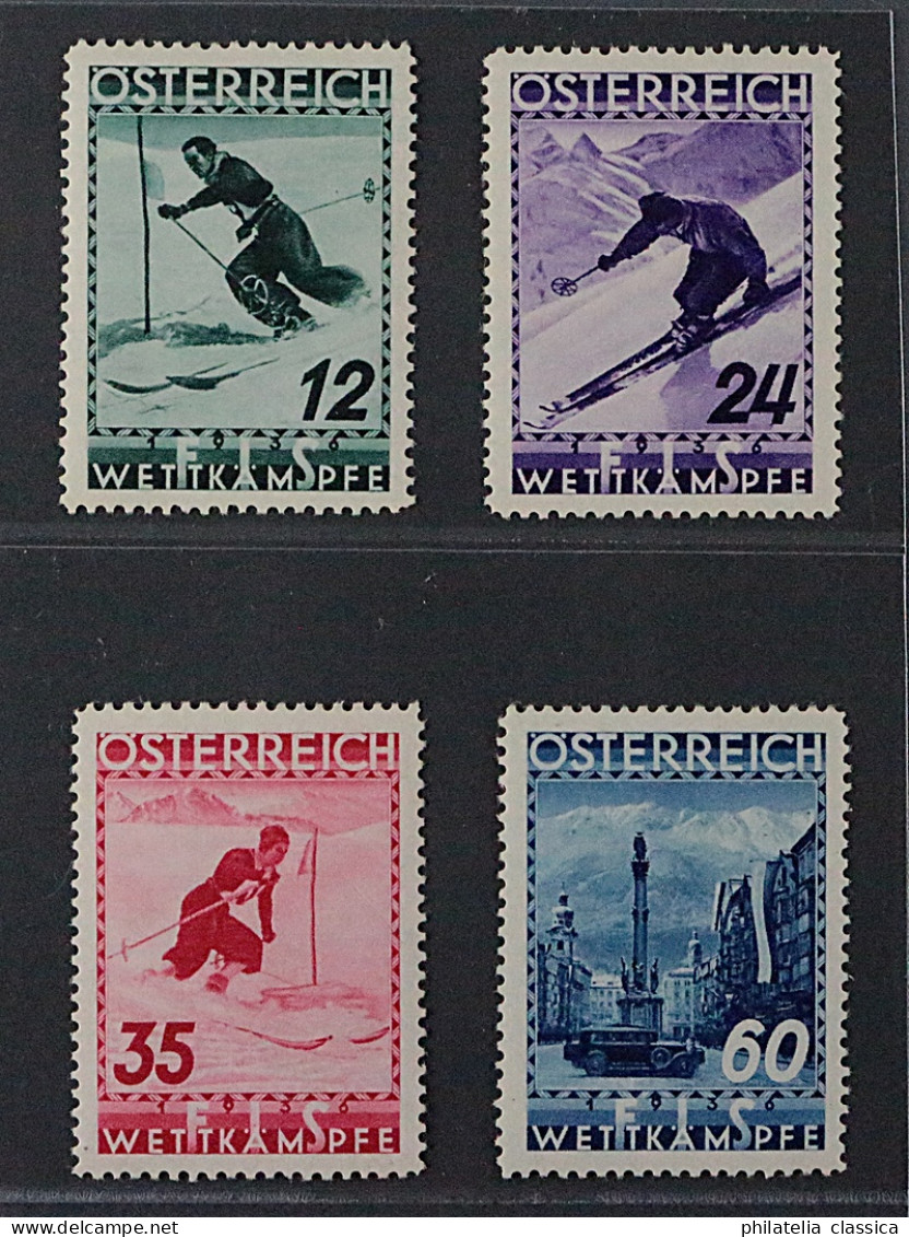 Österreich  623-26 **  FIS Skiwettkämpfe 1936, Postfrischer Topsatz, KW 180,- € - Neufs