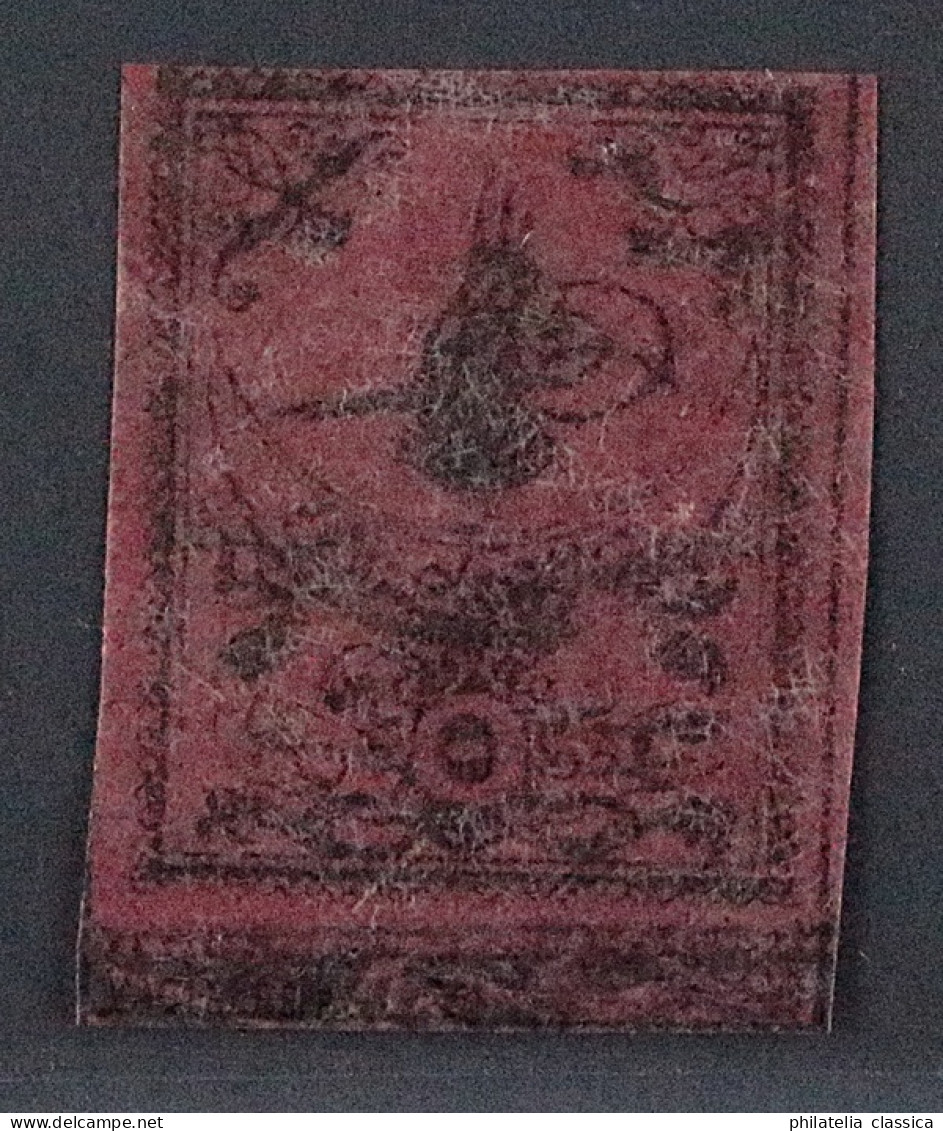 Türkei 4 II X B *  5 Ghr. Schwarz Auf Rot, Fast Postfrisch, Geprüft KW 400,- € - Unused Stamps