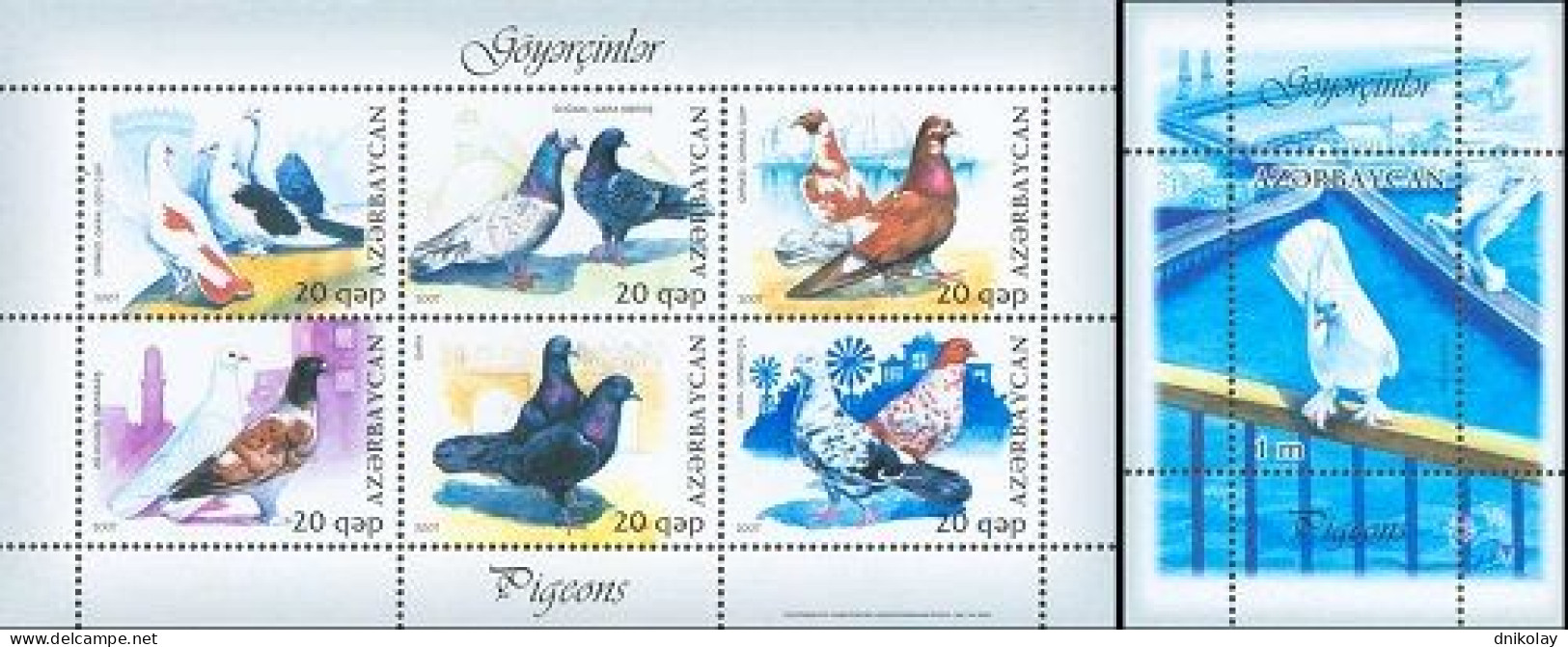 2007 670 Azerbaijan Birds - Pigeons MNH - Azerbaijan