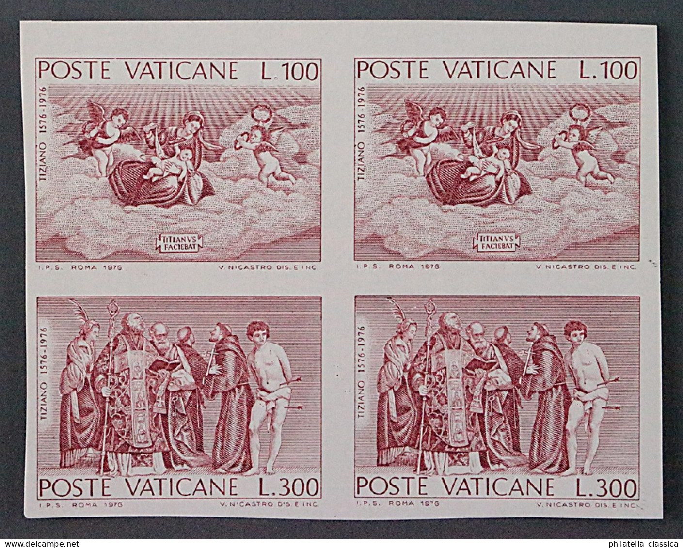 Vatikan  678-79 U **  UNGEZÄHNT VIERERBLOCK Postfrisch, Fotoattest KW 1600,- € - Nuevos