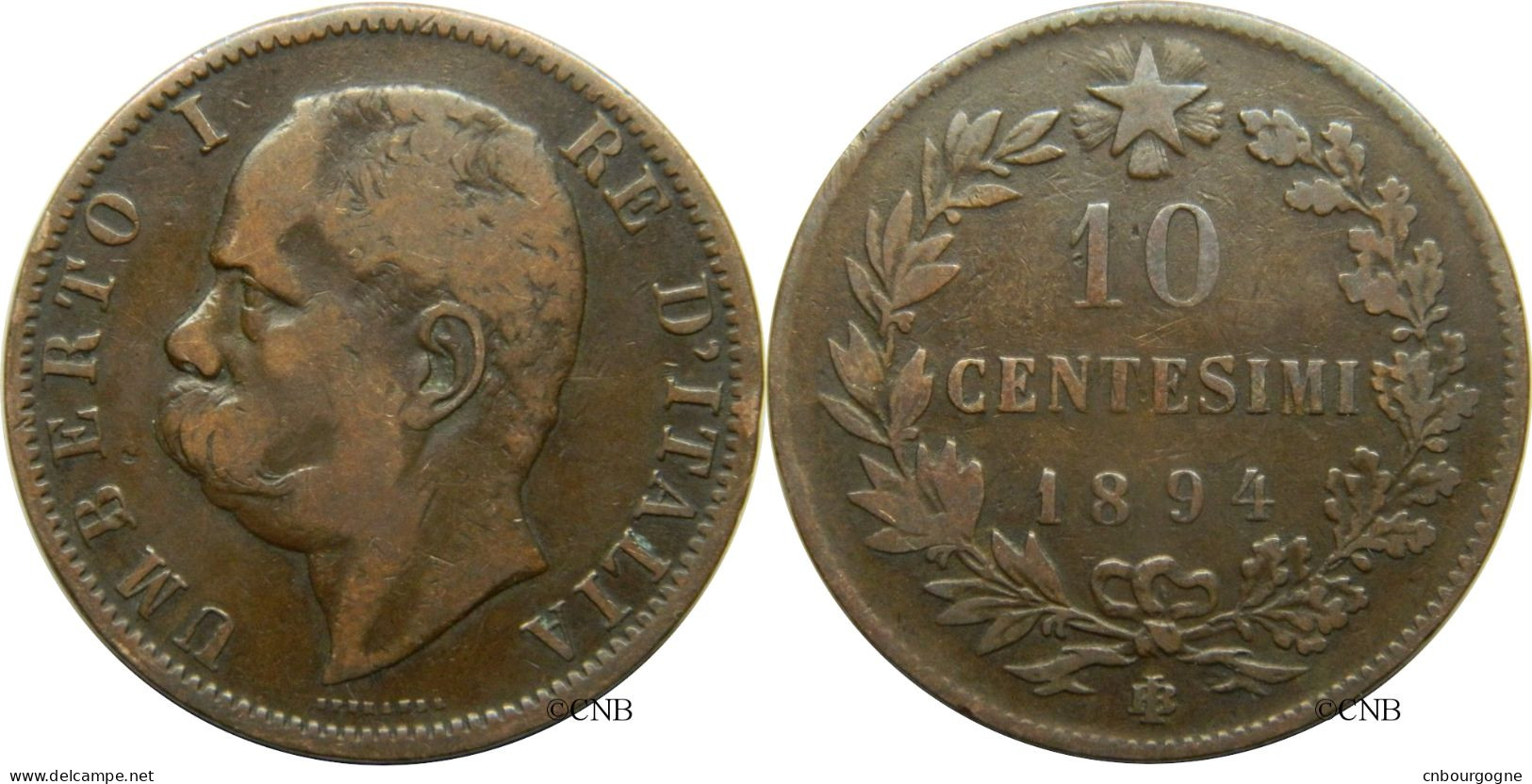Italie - Royaume - Humbert Ier - 10 Centesimi 1894 BI - TB+/VF35 - Mon4502 - 1878-1900 : Umberto I.